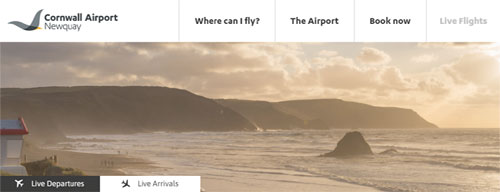 newquay airport website